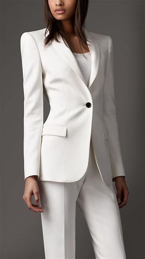 burberry white pantsuit|burberry pants price.